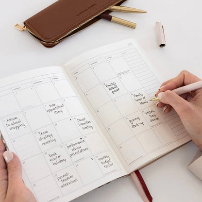 Bespoke Letterpress - 2027 Weekly Planner Notebook, Heritage Roses