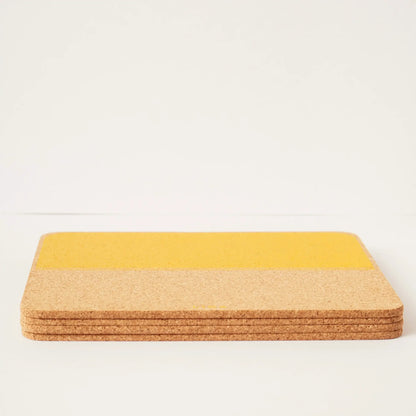 Natural Cork Placemats - Beach Yellow