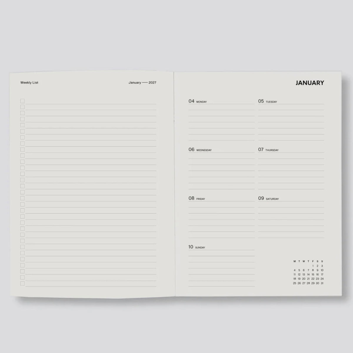 Lettuce x Gabrielle Gatt - 2027 Weekly Diary, Golden