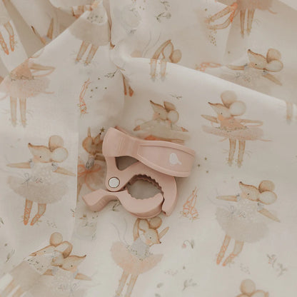 Emotion &amp; Kids - Ballerina Mouse Muslin Wrap + Pram Clip Set