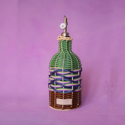 Maegen - Woven Oil Pourer, Brown &amp; Green