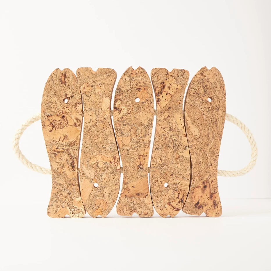 Liga - Natural Cork Trivet, 5 Fish