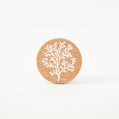 Liga - Natural Cork Coasters, Coral