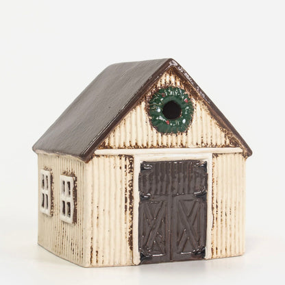 Nordgard Tea Light Village - Stable with Wreath