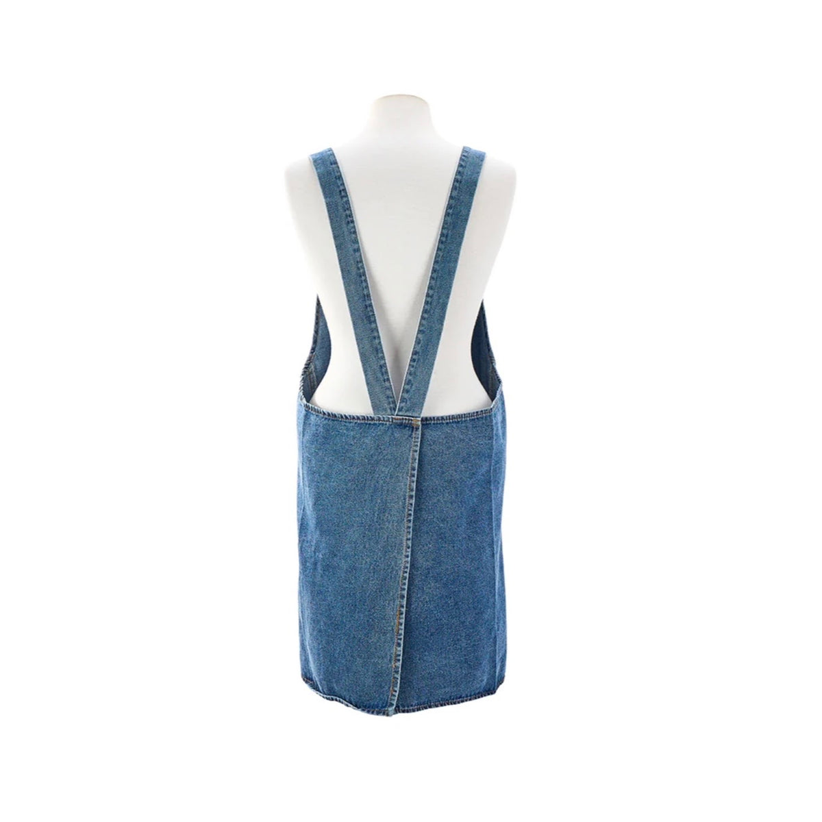 Denim Apron With Apple Embroidery