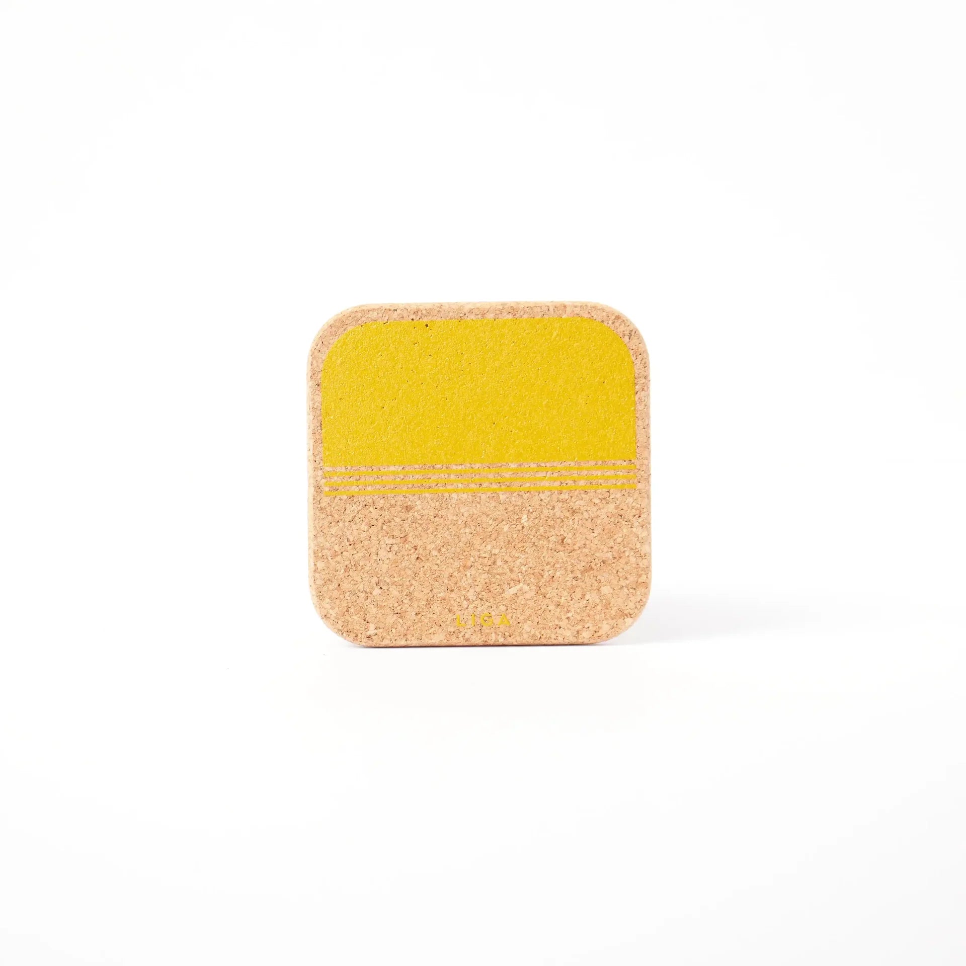 Natural Cork Coasters - Beach Yellow