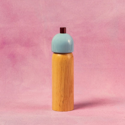 Maegen - Salt &amp; Pepper Grinder, Light Blue &amp; Burgundy