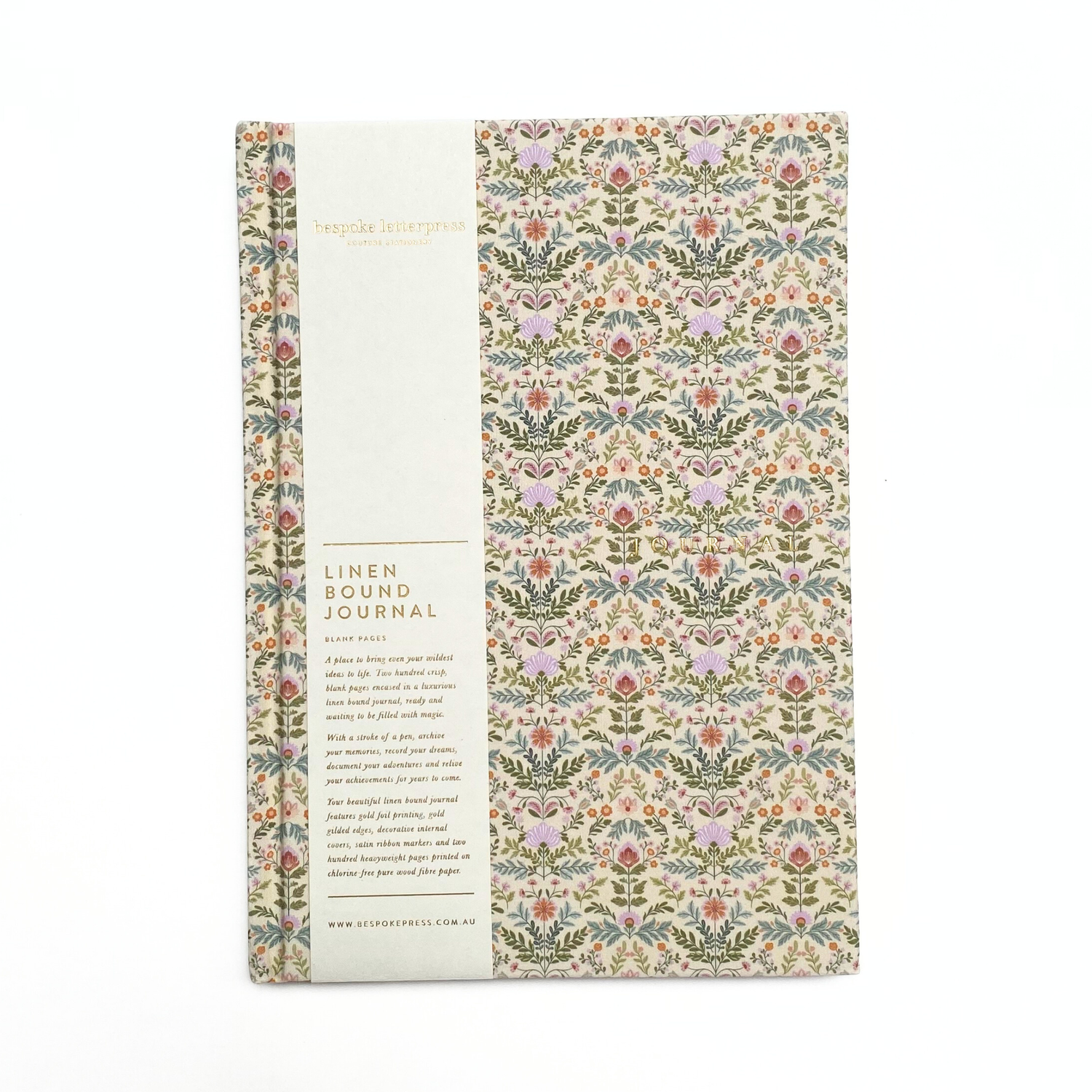 Bespoke Press - Blank Linen Bound Journal,  Bramblefloss