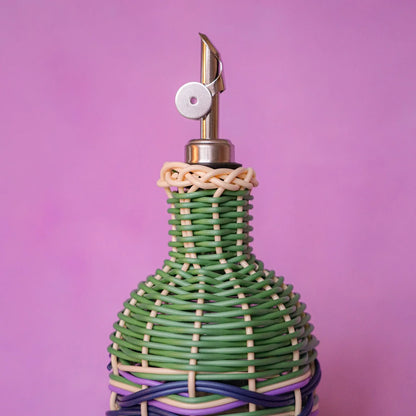 Maegen - Woven Oil Pourer, Brown &amp; Green