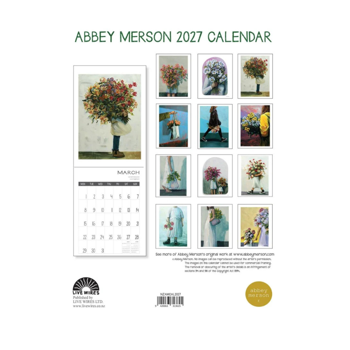 Abbey Merson - 2027 Wall Calendar