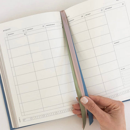 Bespoke Letterpress - 2027 Teachers Desktop Planner, Pembroke Blue