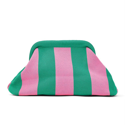 The Dumpling Clutch - Pink/Green