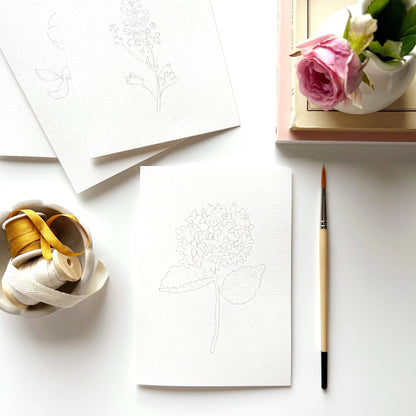 Emily Lex Studio - Garden Flowers Paintable Notecards