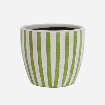 Lime Stripe Planter