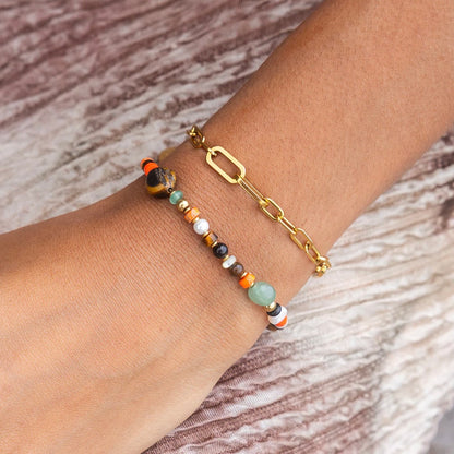 Pig &amp; Hen - Cefalu Gold Brontide Mosaic Bracelet
