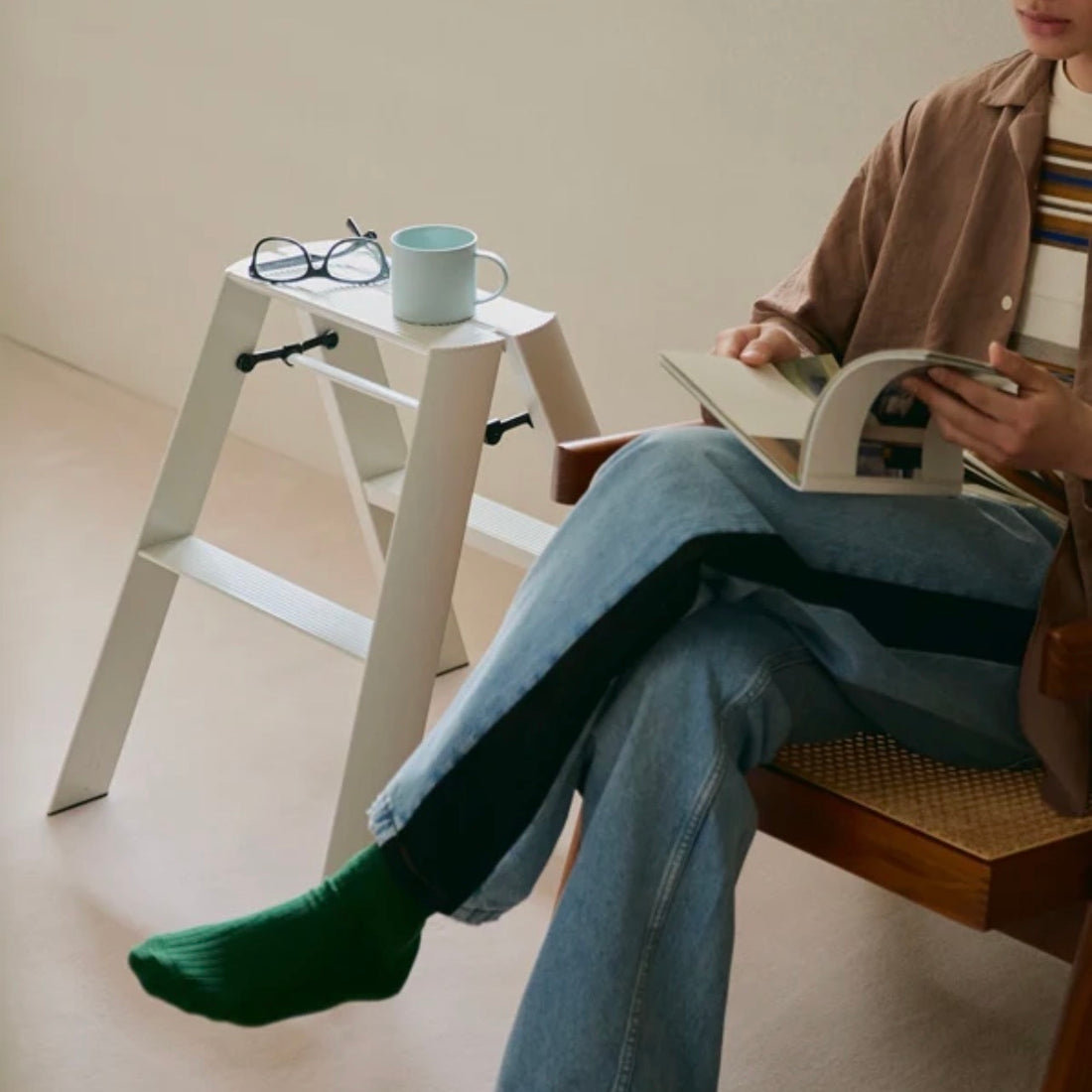 Lucano 2 Step Ladder - Dusty Mint