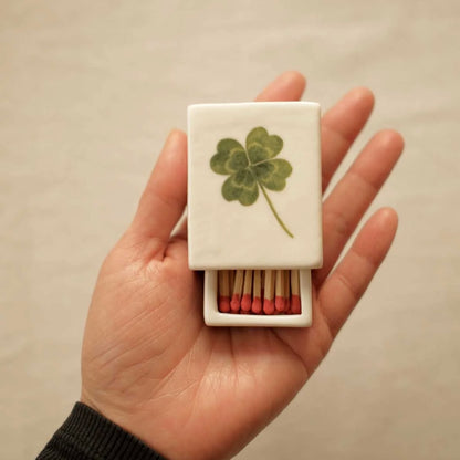 Ceramic Matchbox - Clover