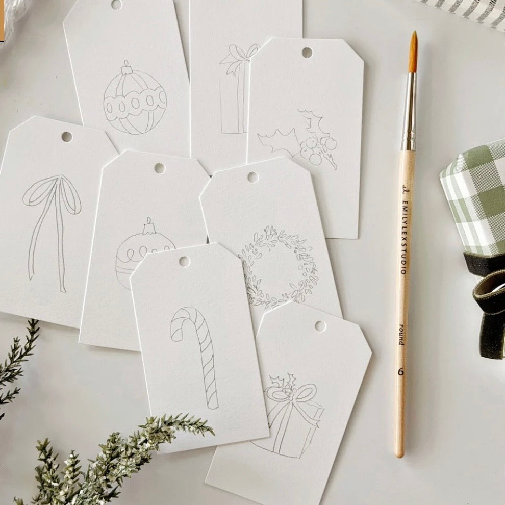 Emily Lex Studio - Christmas Paintable Gift Tags