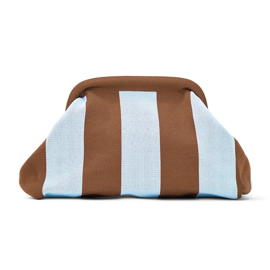 The Dumpling Clutch - Sky Blue/Chocolate