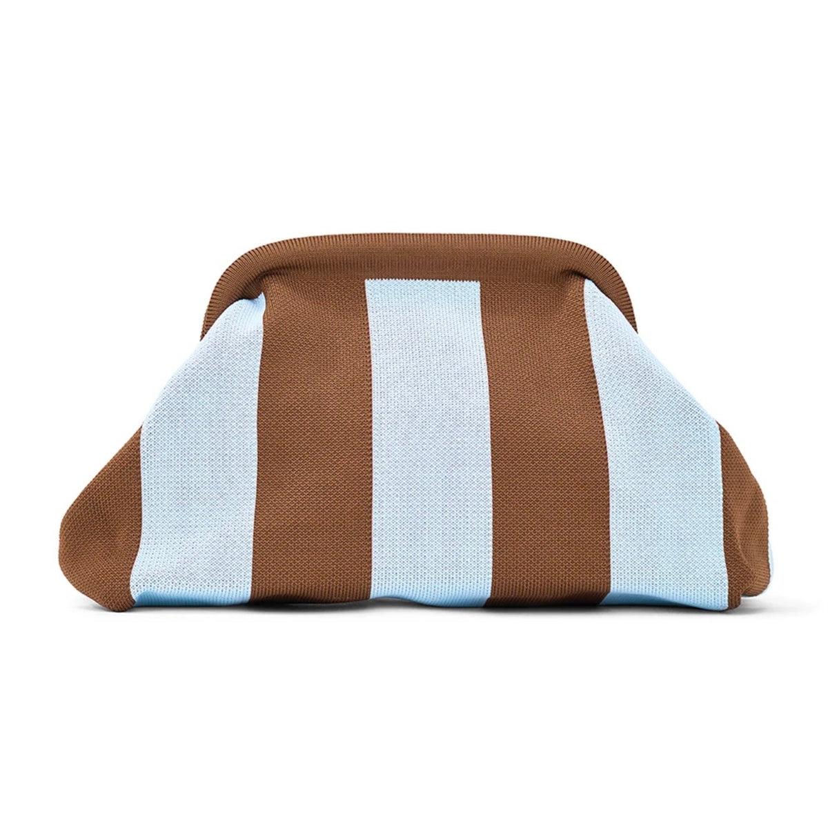 The Dumpling Clutch - Sky Blue/Chocolate