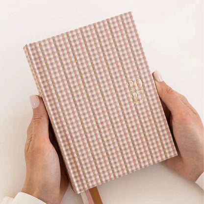 Bespoke Letterpress - 2027 Day to Page Small Planner, Primrose Gingham