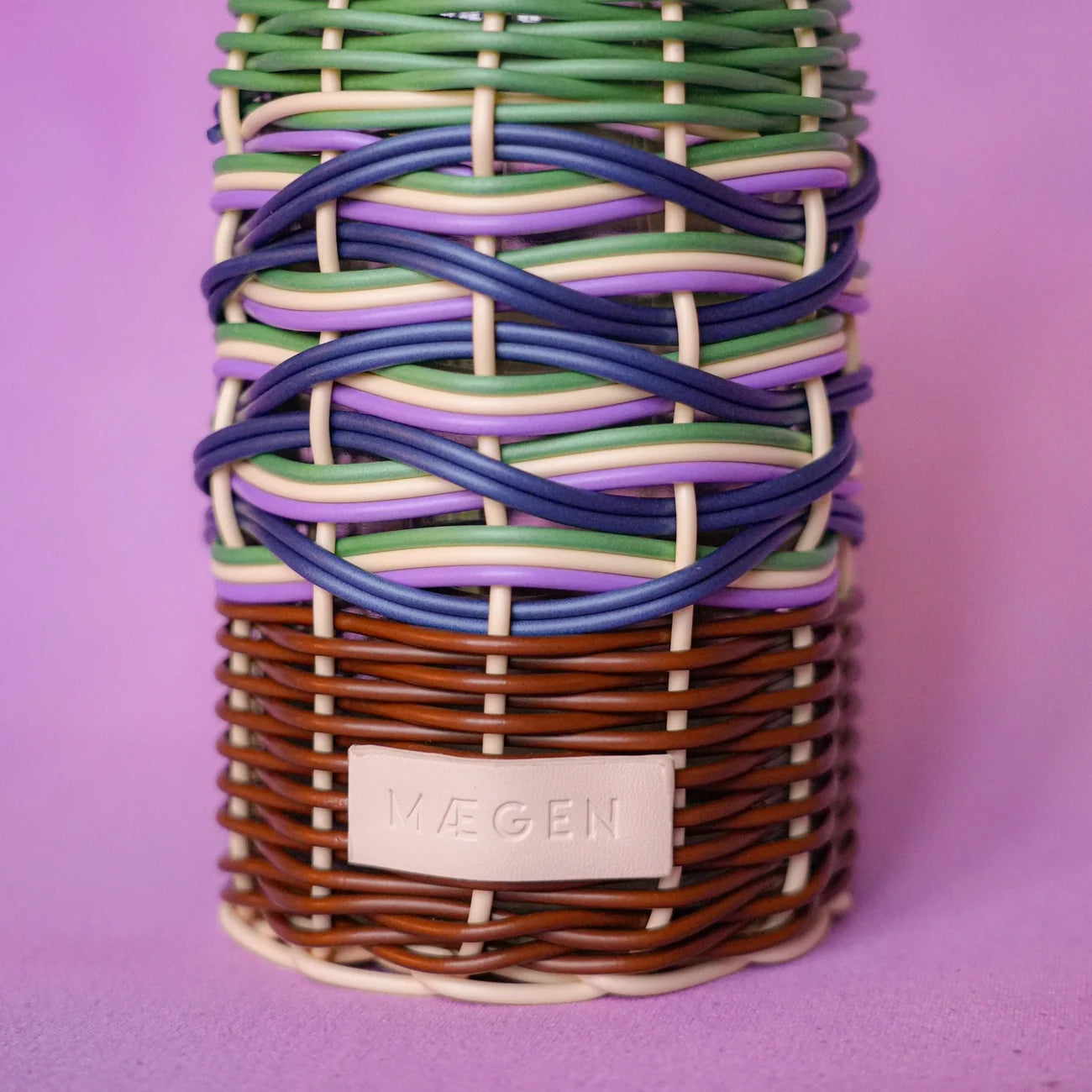 Maegen - Woven Oil Pourer, Brown &amp; Green