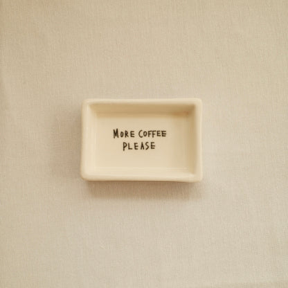 Ceramic Matchbox - More Coffee Please