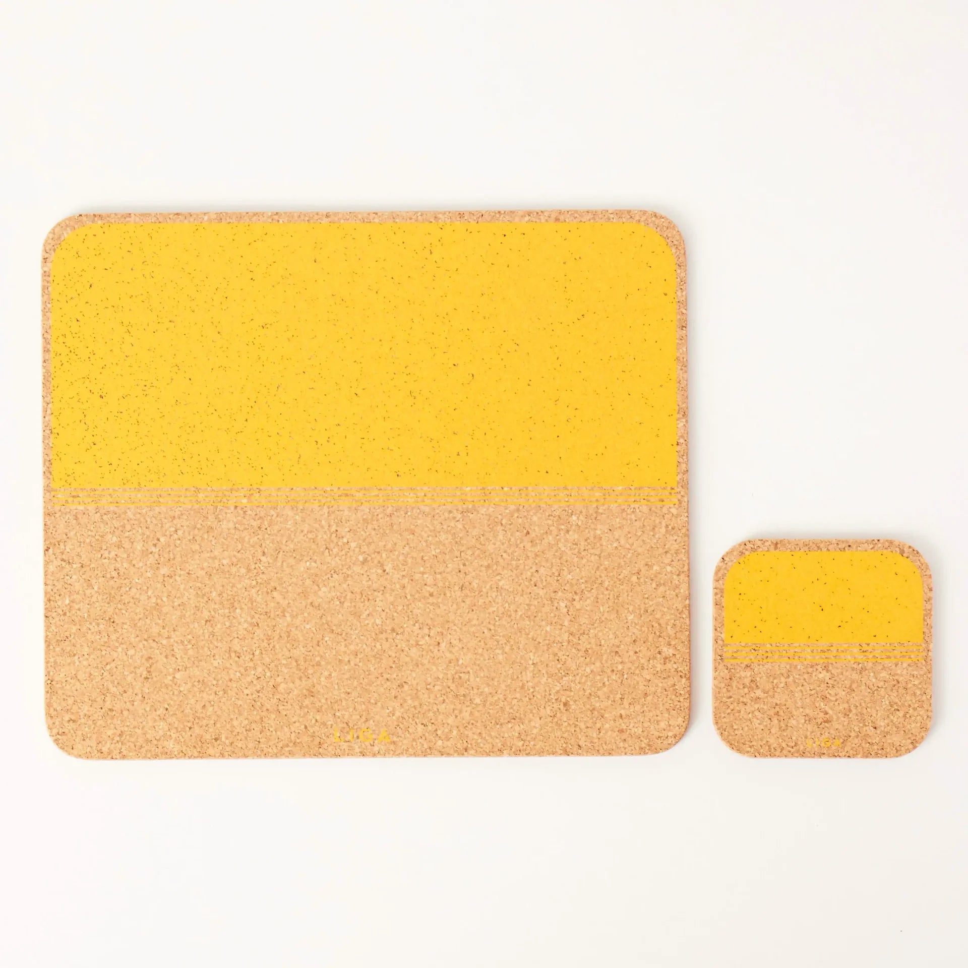 Natural Cork Placemats - Beach Yellow
