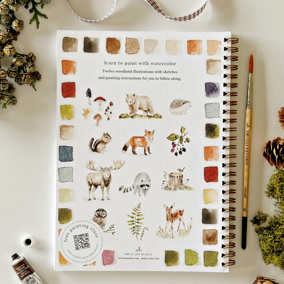 Emily Lex Studio - Woodland Watercolour Workbook
