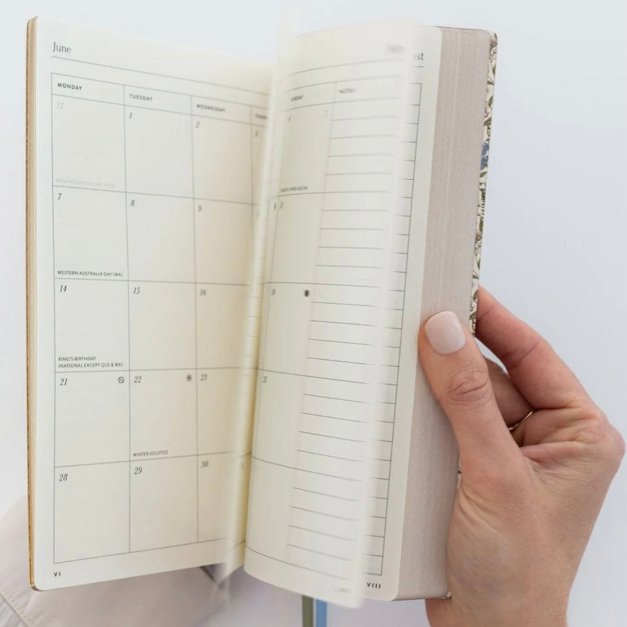 Bespoke Letterpress - 2027 Weekly Productivity Planner, Forget Me Not