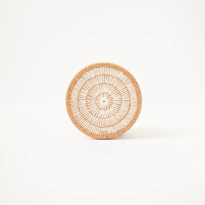 Liga - Natural Cork Coasters, Sandy Lines