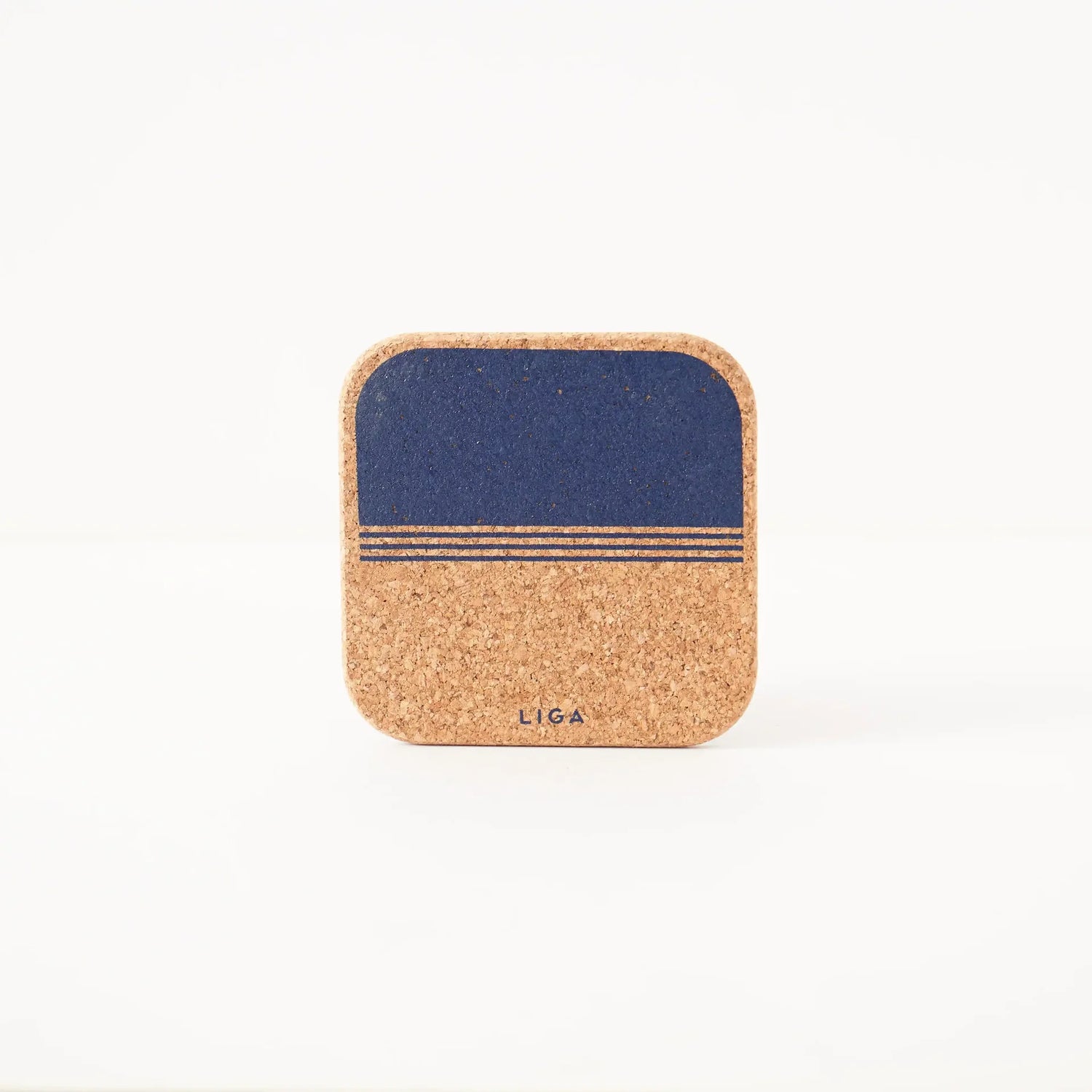 Natural Cork Coasters - Ocean Blue