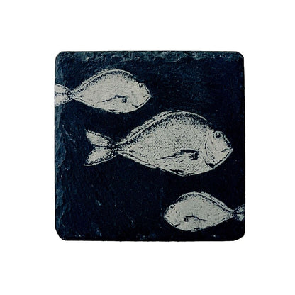 Selbrae House - Slate Coaster, Fish