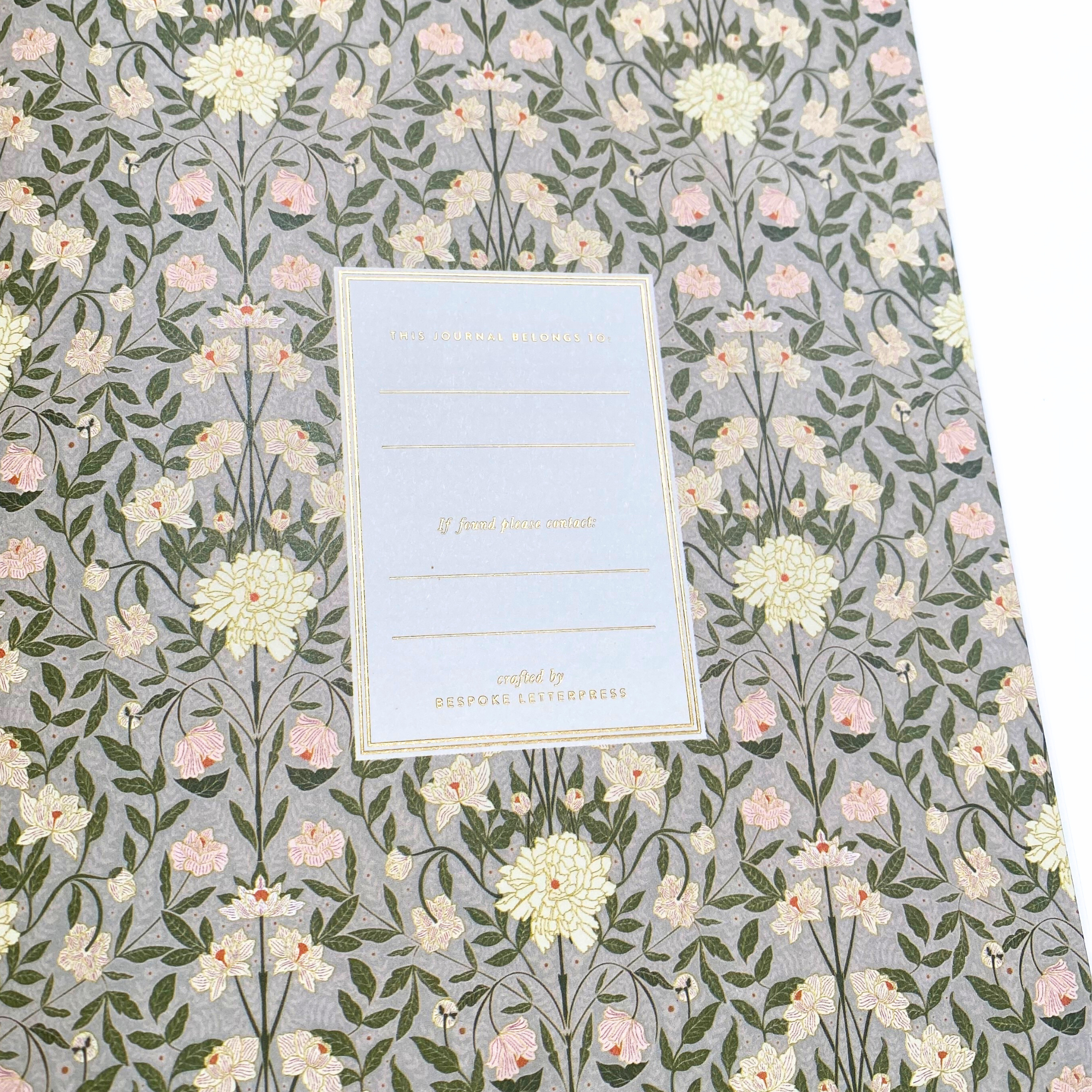 Bespoke Press - Lined Linen Bound Journal,  Bloomiere