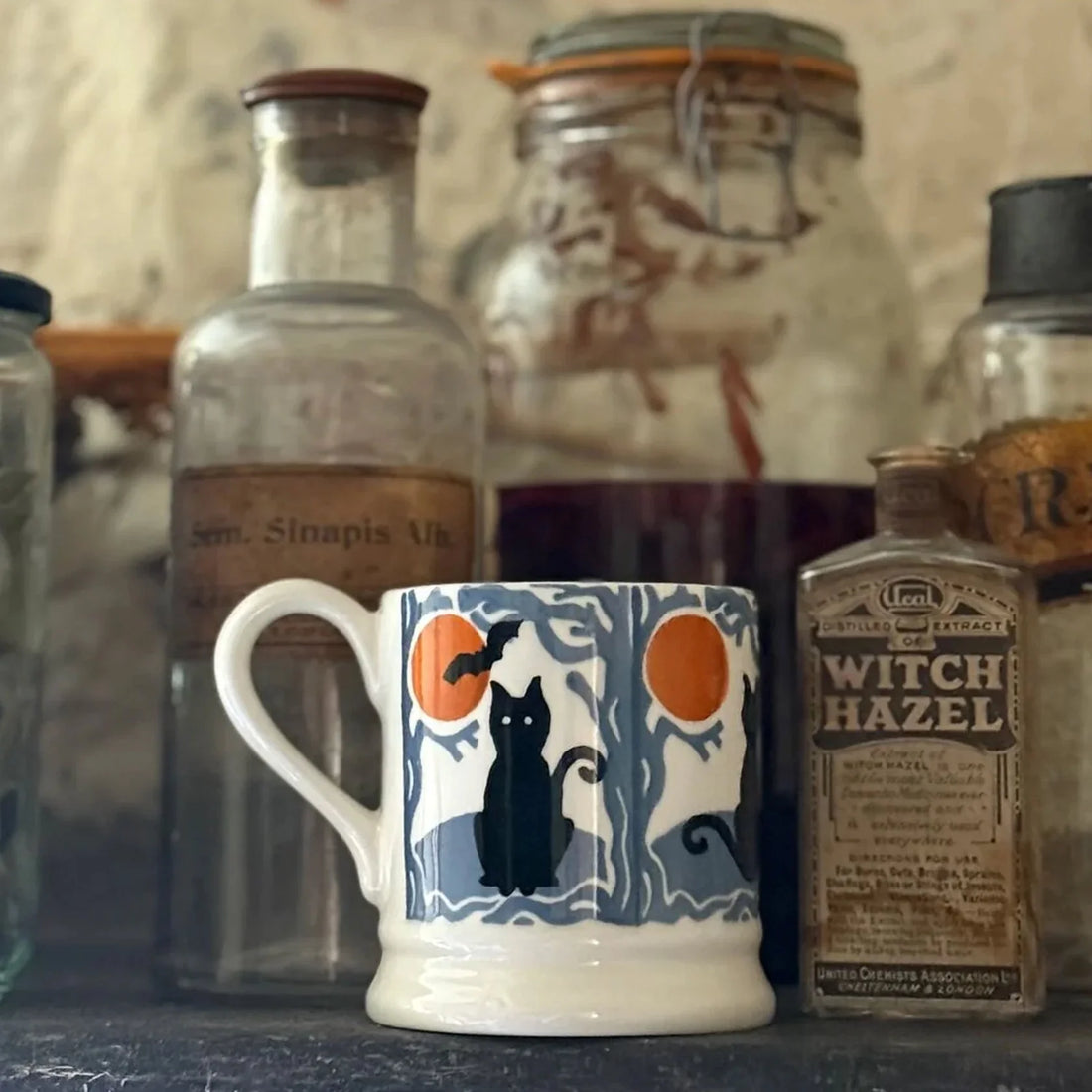 Emma Bridgewater - The Wise Witches Black Cats, ½ Pint Mug