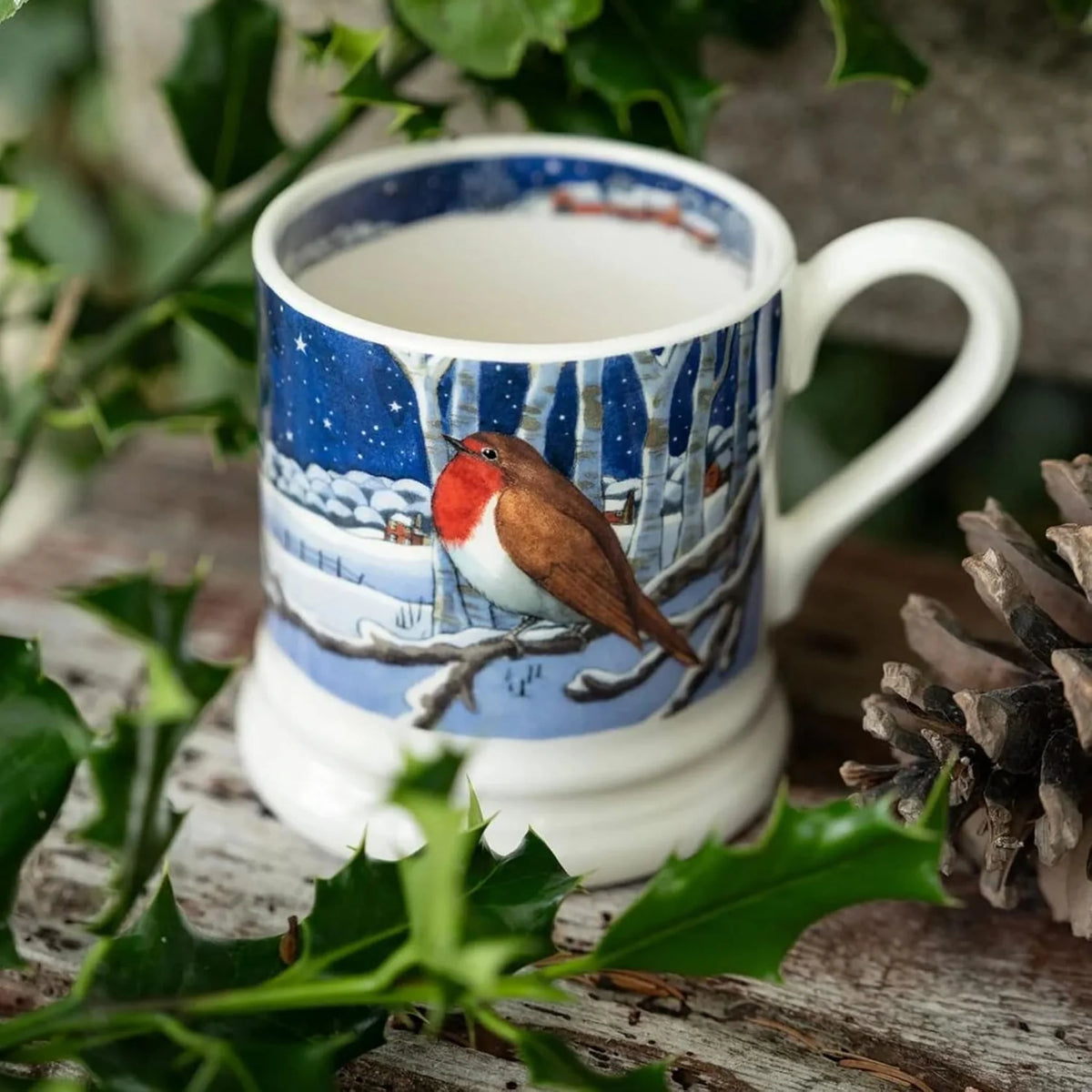 Emma Bridgewater - Midnight Robin ½ Pint Mug