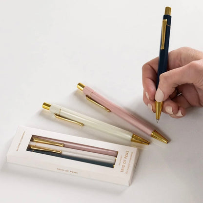 Bespoke Letterpress - Trio of Pens, Twilight