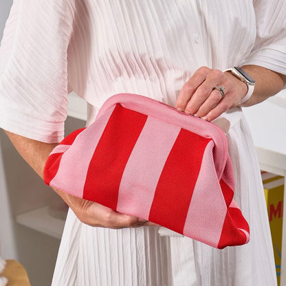 The Dumpling Clutch - Pink/Green