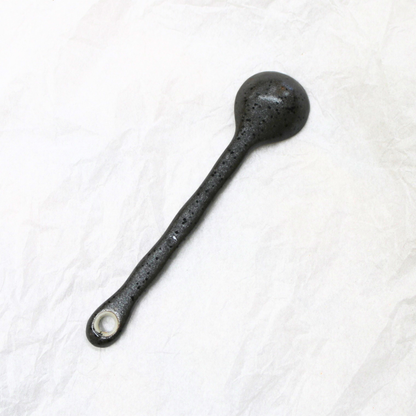 Black Speckle Porcelain Spoon