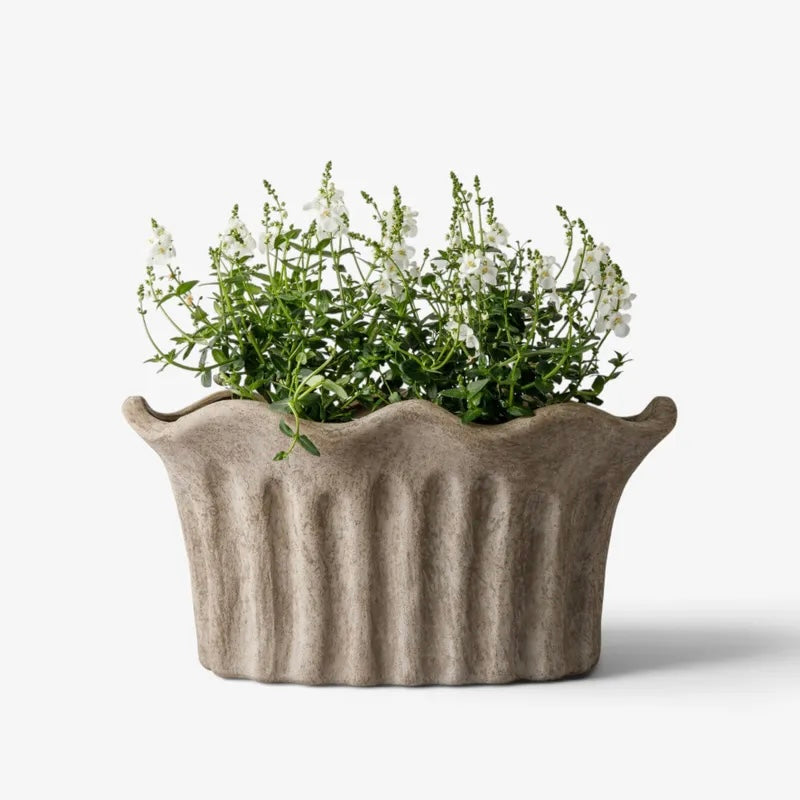 Terra Fluted Oval Planter