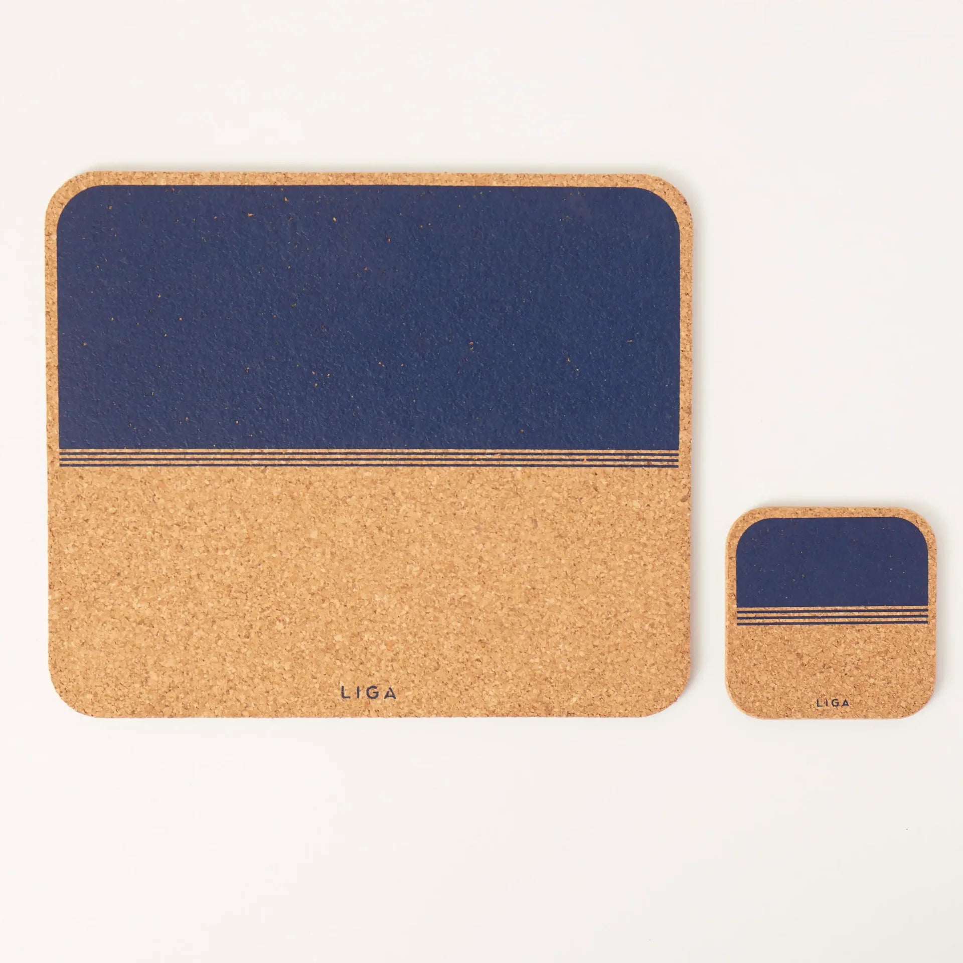 Natural Cork Placemats - Ocean Blue