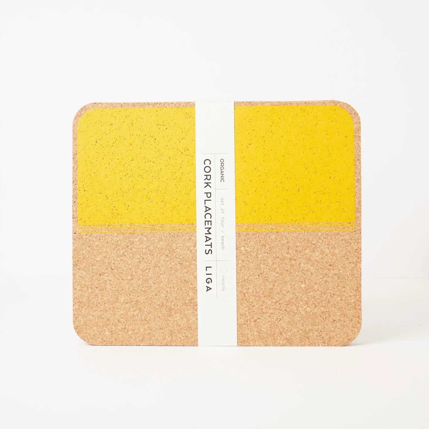 Natural Cork Placemats - Beach Yellow
