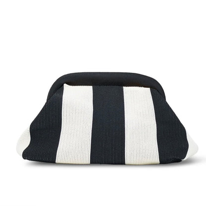 The Dumpling Clutch - Black/Cream