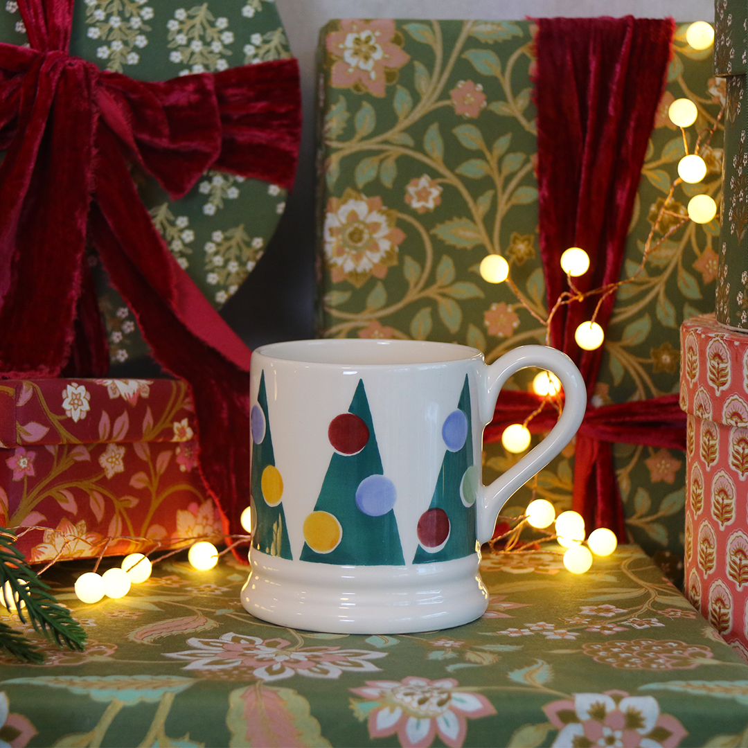 Emma Bridgewater - Christmas Polka Trees ½ Pint Mug