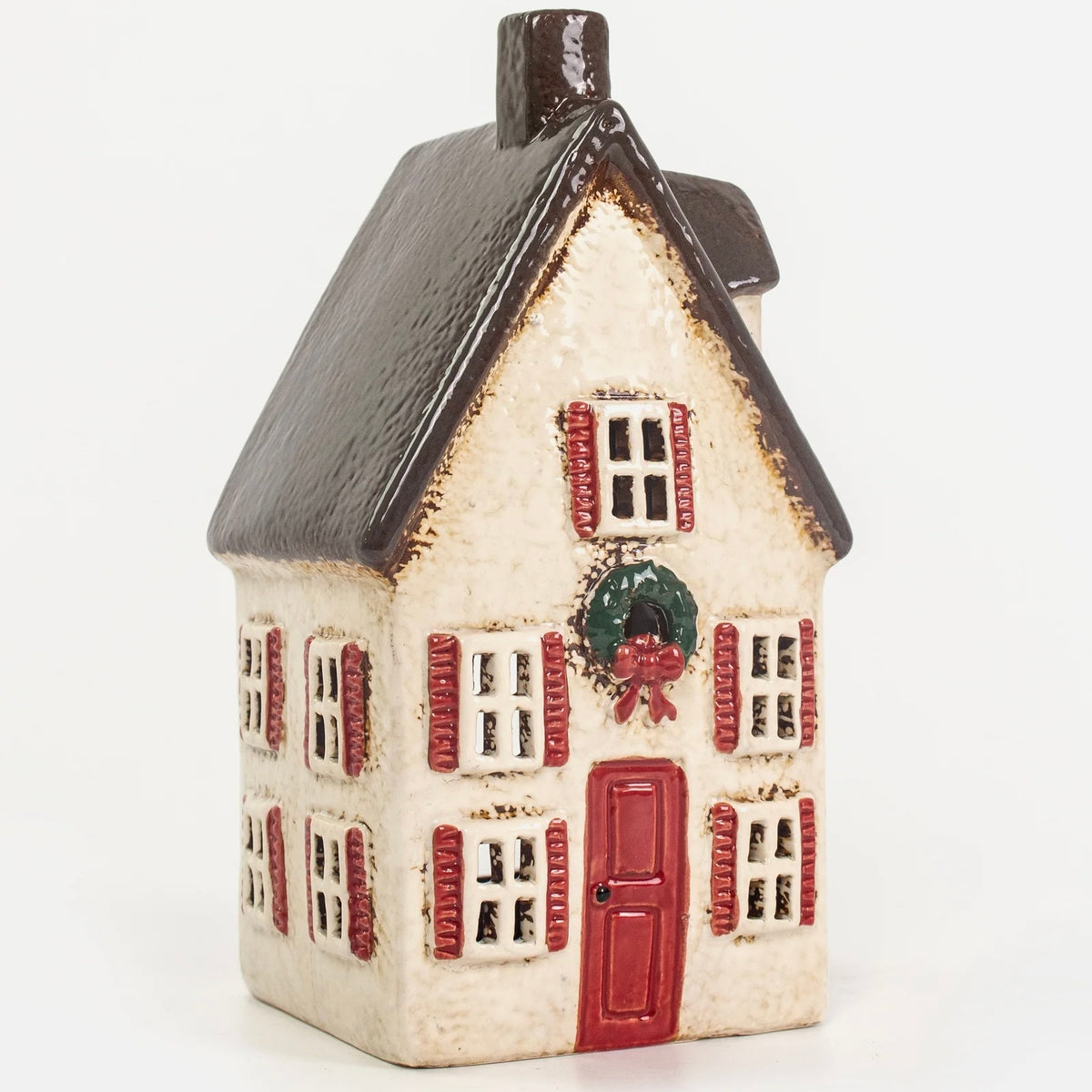Nordgard Tea Light Village - Tall Villa with Bow Wreath