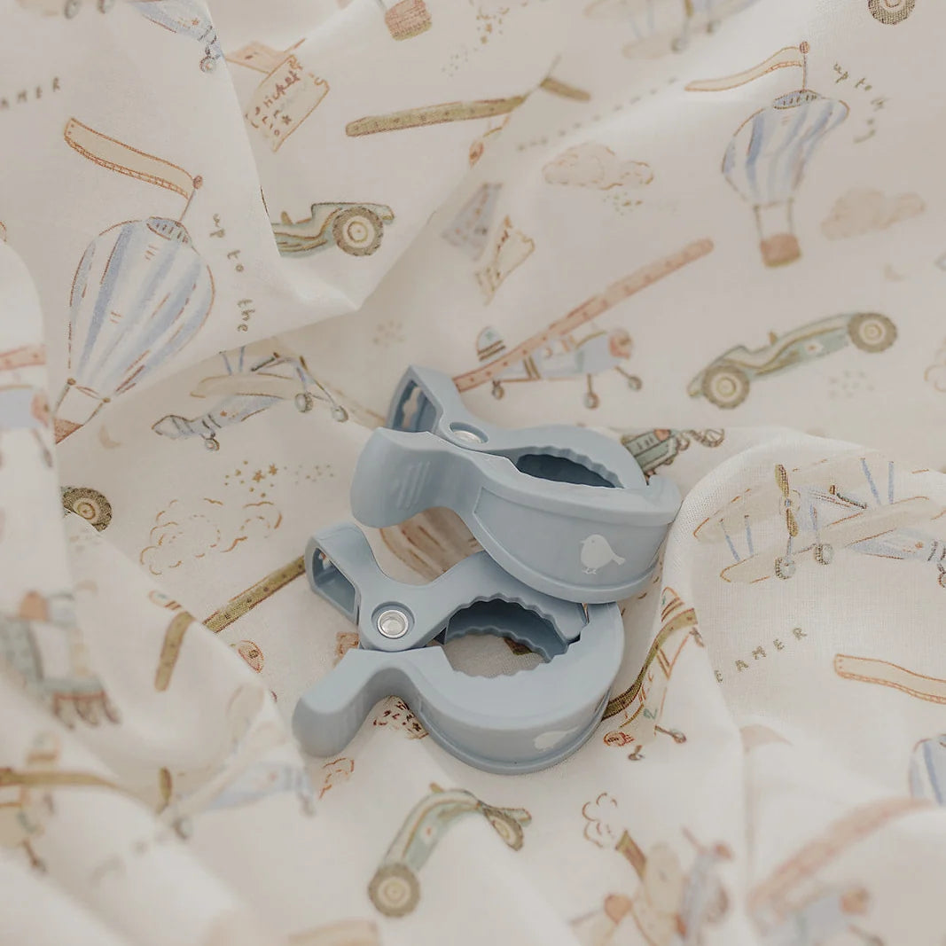 Emotion &amp; Kids - Vintage Transport Muslin Wrap + Pram Clip Set