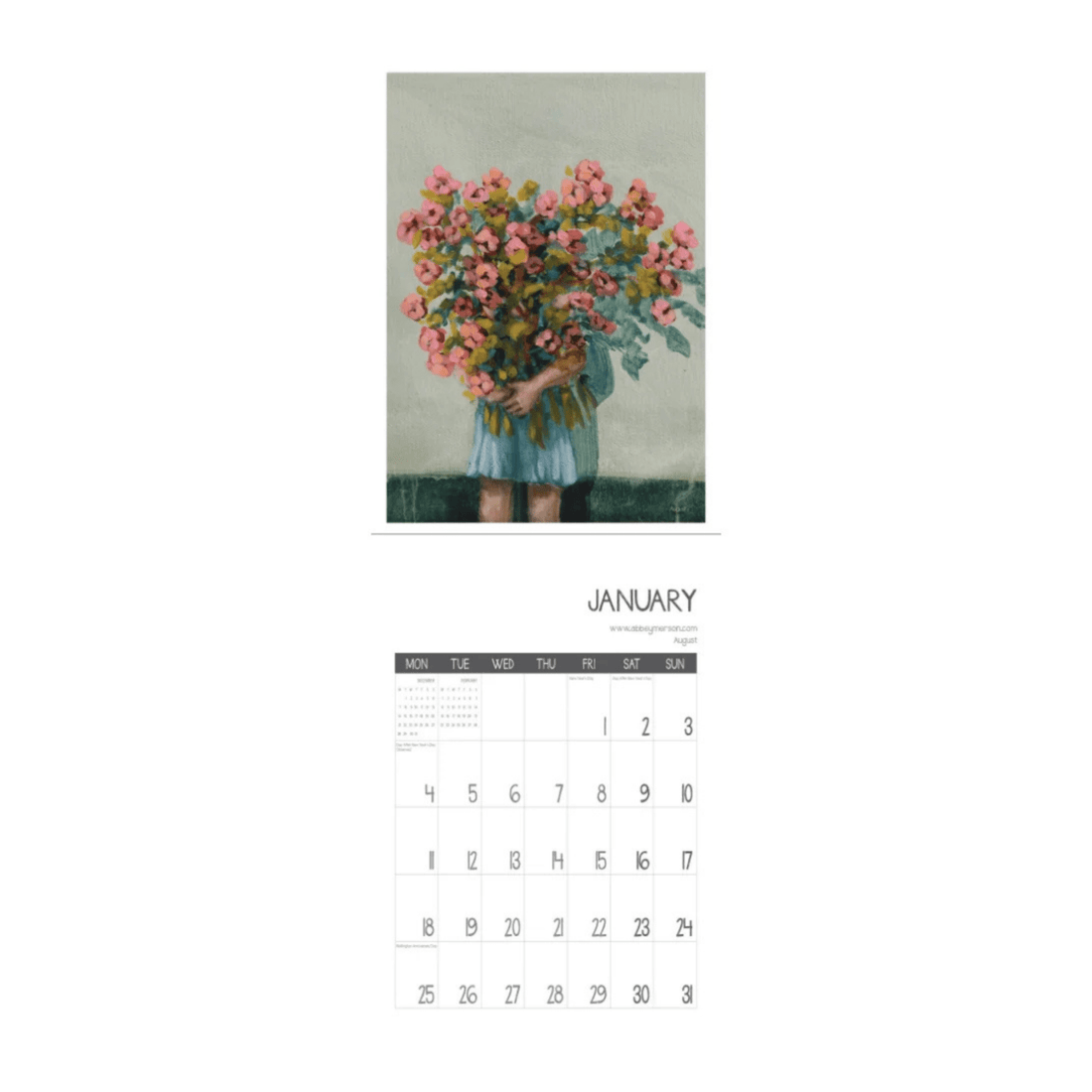 Abbey Merson - 2027 Wall Calendar - The Flower Crate