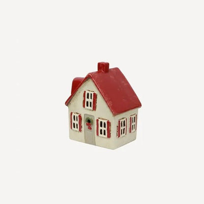 Alsace Tea Light - Cream Cottage with Shutters - The Flower Crate