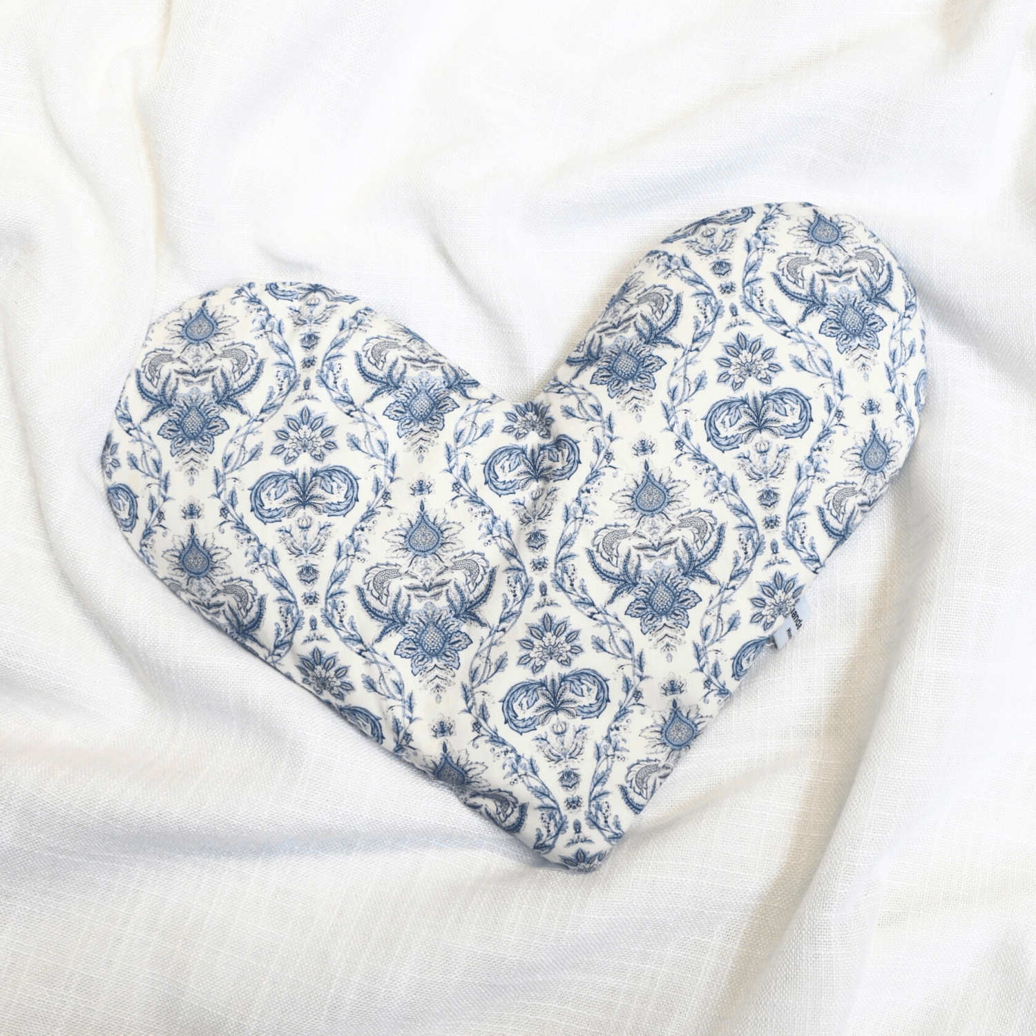 Amanda Alexander - Aromatherapy Heart Wheat Bag, Hampton Blues - The Flower Crate