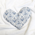 Amanda Alexander - Aromatherapy Heart Wheat Bag, Hampton Blues - The Flower Crate